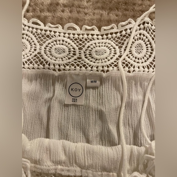 KOY Resort White Crochet Off the shoulder - Picture 3 of 3